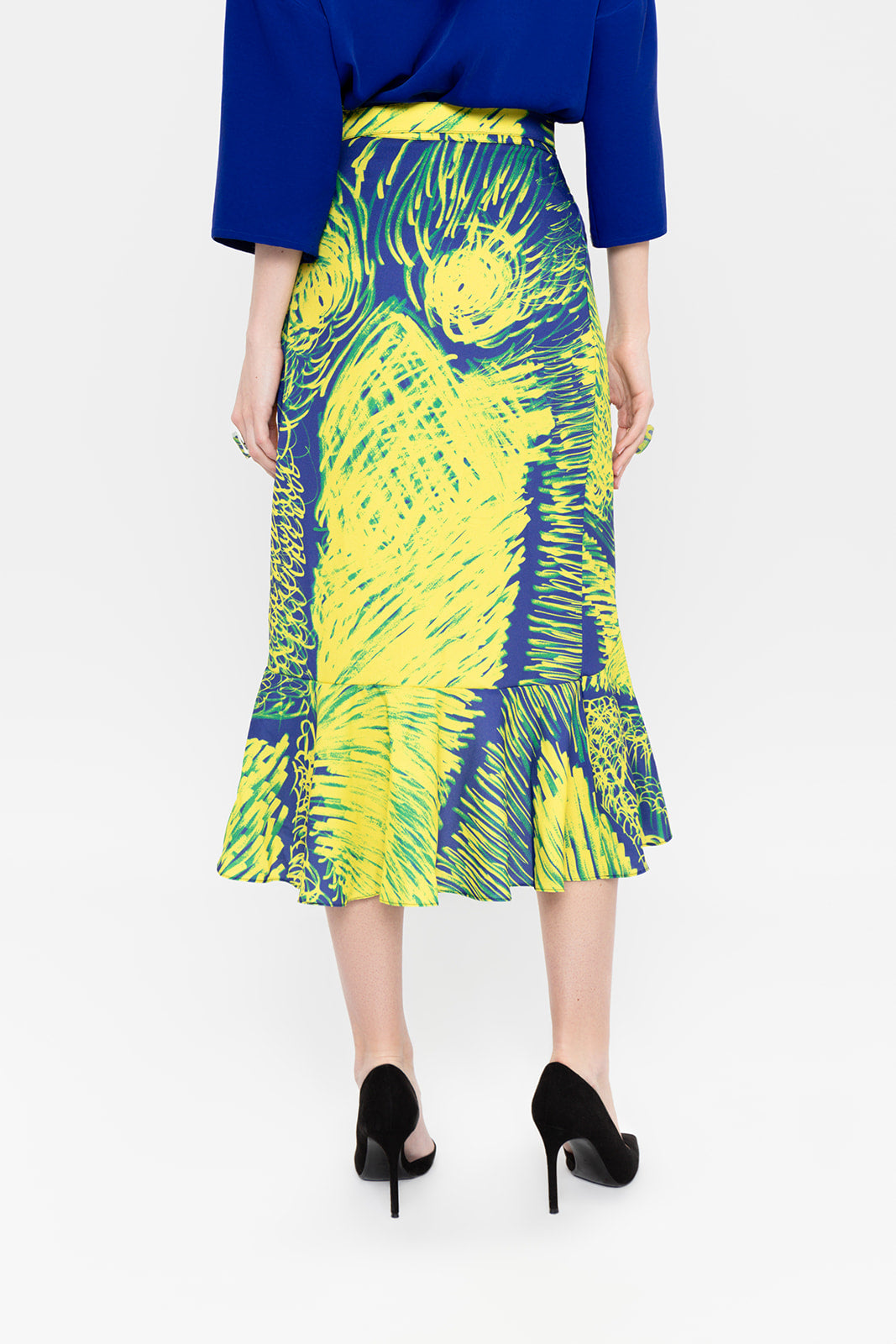 Jupe longue à volant