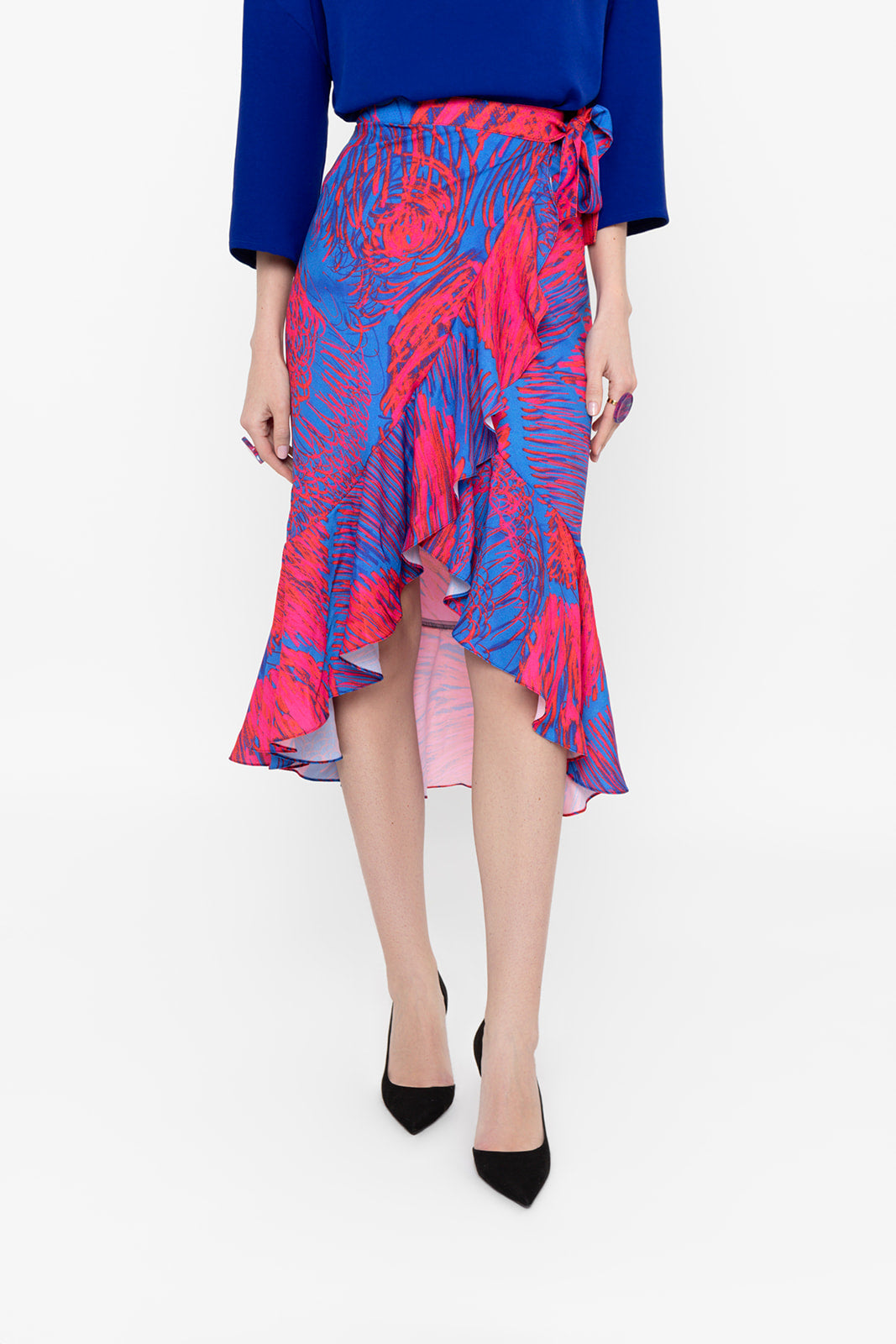 Jupe longue à volant